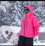 Unisex Ski Jas – Waterdichte Warm Gewatteerde Outdoor Winterjas van Elena Moretti