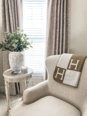 Lucia H-deken – luxe wollen plaid met kasjmier voor bank of stoel