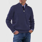 Matteo Half Zip Trui | Heren trui met halve rits van warme, zachte stof