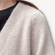 Serena Lange dames cashmere cardigan – luxueus vest met open voorkant voor herfst en winter