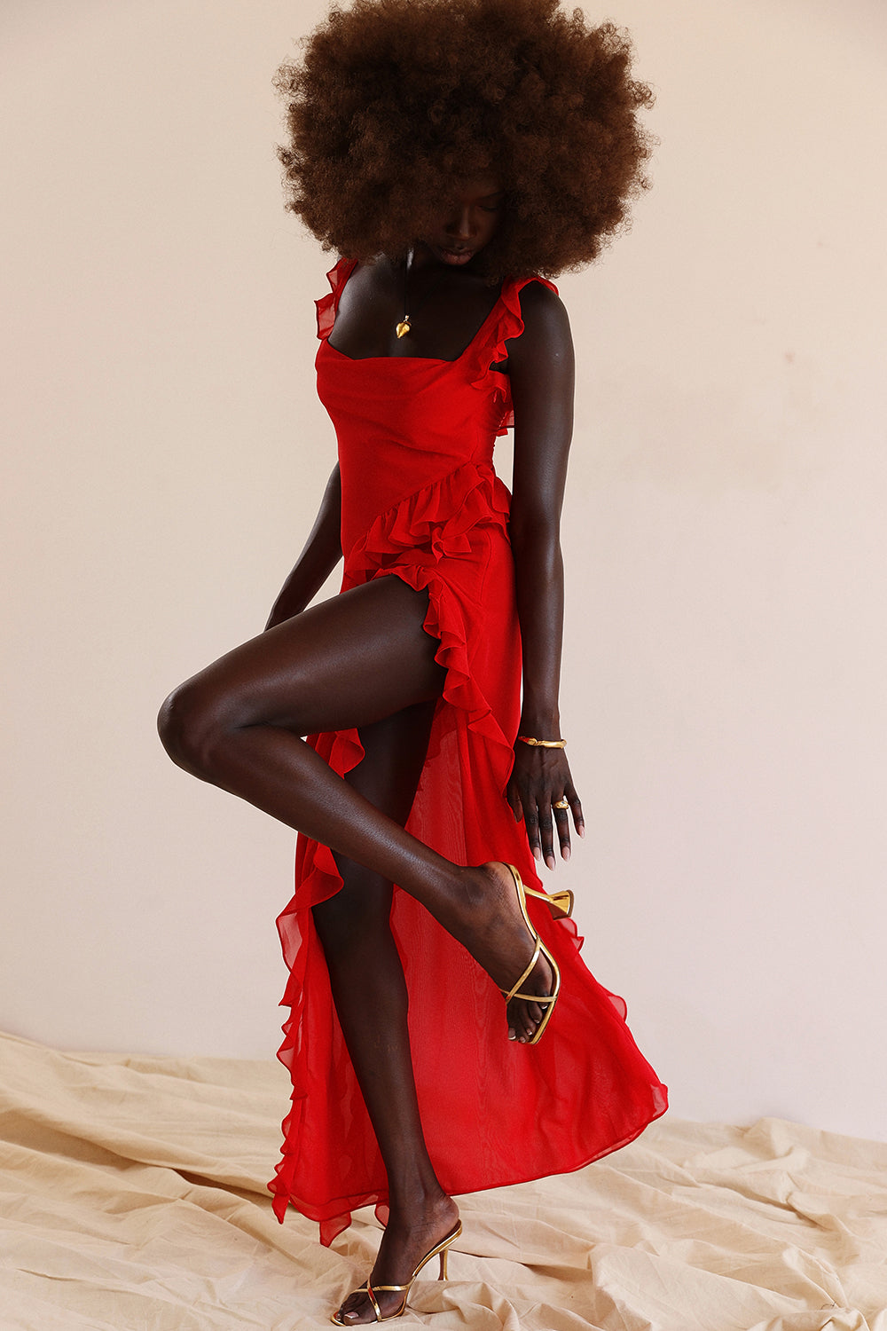 Amelia Dress | Elegante Jurk met Kantdetails en Vloeiende Rok