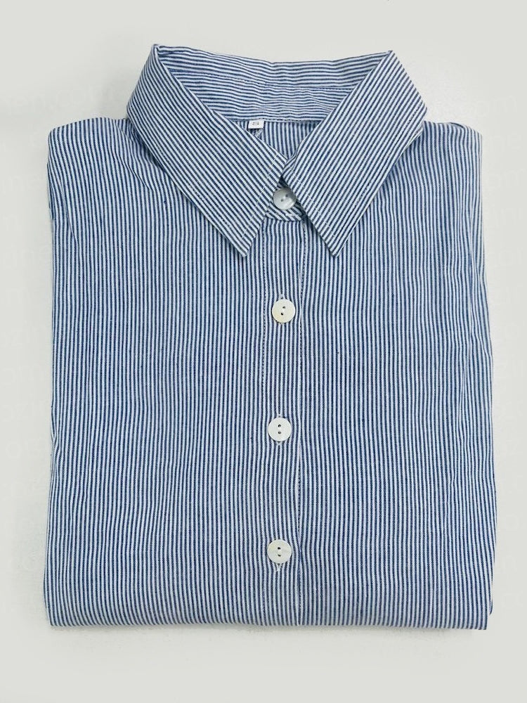 Adriana Jurk | Casual Zomerjurk met Strepenprint en Losse Pasvorm