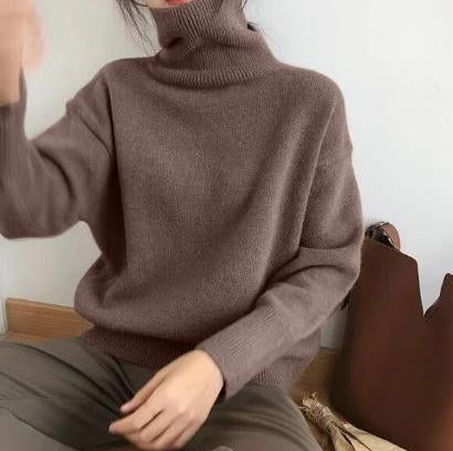 Brienne Coltrui | Zachte Herfsttrui met Hoge Col en Klassiek Design