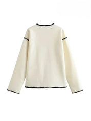 Eloise Jas | Elegante Damesjas met Knoopsluiting en Warme Zachte Stof