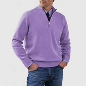 Matteo Half Zip Trui | Heren trui met halve rits van warme, zachte stof
