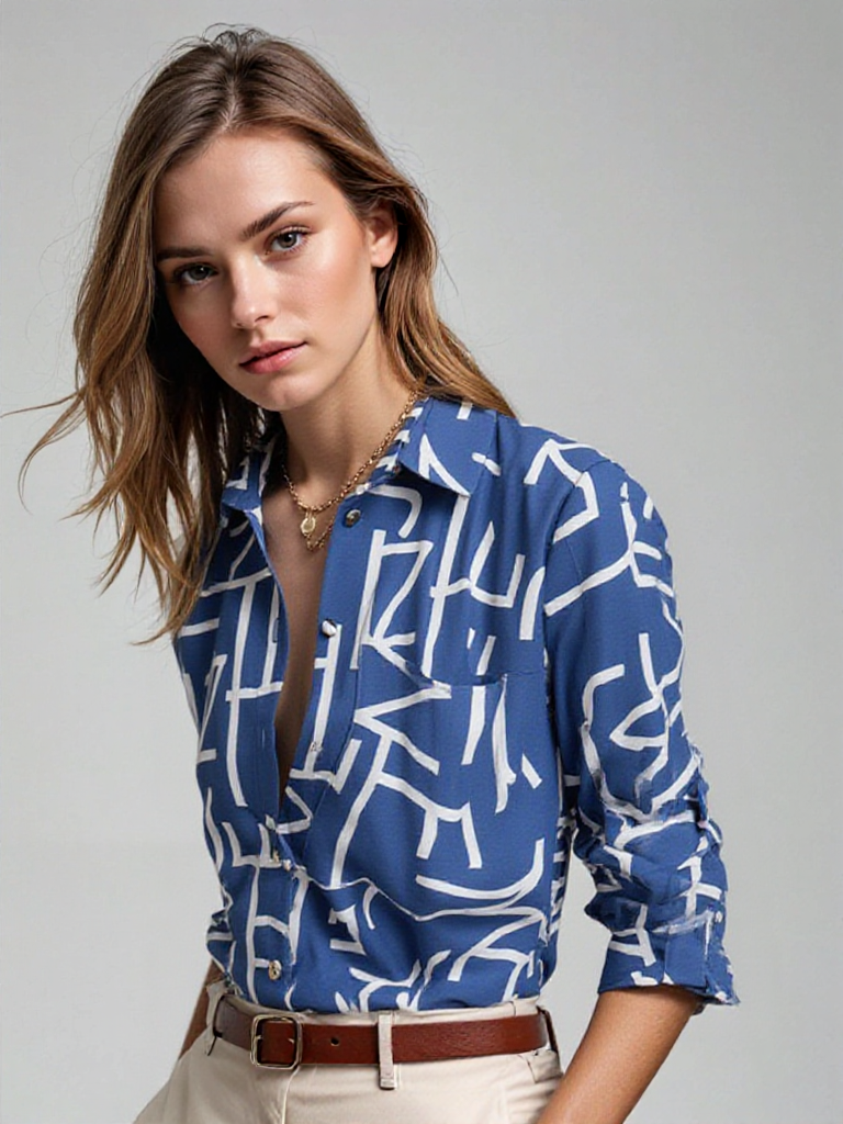 Sofia Blouse | Elegante Omslagkraag Blouse voor Kantoor en Casual Looks