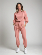 Elena Set | Cozy Co-ord Joggingpak met Ballonmouwen en Verstelbare Taille
