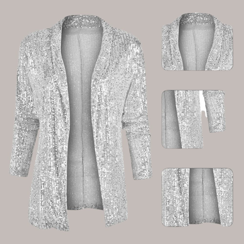Asenet | Elegante Sequin Cardigan – Glamour voor Elke Gelegenheid
