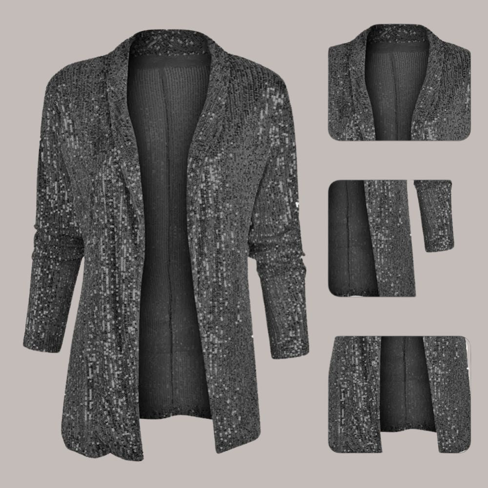 Asenet | Elegante Sequin Cardigan – Glamour voor Elke Gelegenheid