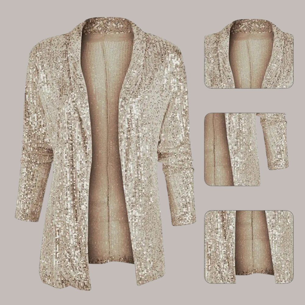 Asenet | Elegante Sequin Cardigan – Glamour voor Elke Gelegenheid