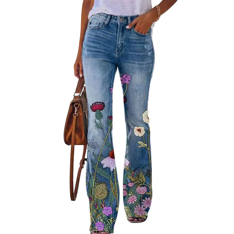 Martina Jeans voor dames | Hoge Taille Flared Jeans met 5-Pocket Design en Stretch Pasvorm