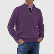 Matteo Half Zip Trui | Heren trui met halve rits van warme, zachte stof
