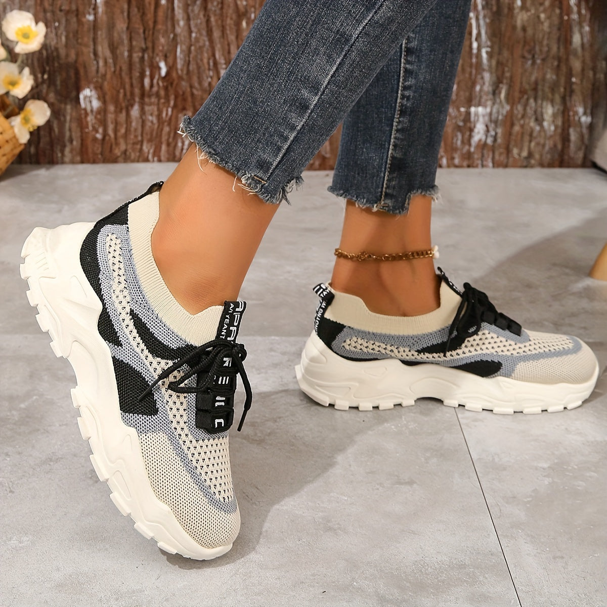 Siena Sneakers | Lichtgewicht Dames Sneakers met Ademend Mesh en Verhoogde Zool