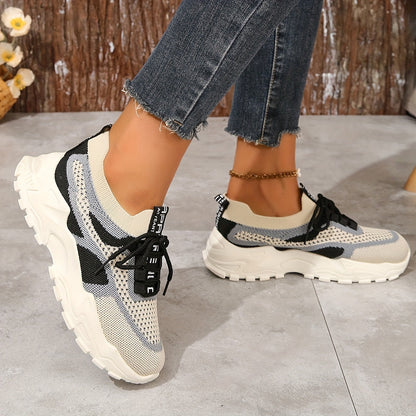 Siena Sneakers | Lichtgewicht Dames Sneakers met Ademend Mesh en Verhoogde Zool