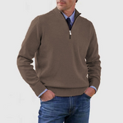 Matteo Half Zip Trui | Heren trui met halve rits van warme, zachte stof