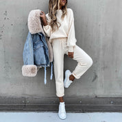 Giulia Set | Premium Trainingspak met Hoge Kraag en Elastische Taille