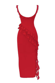 Amelia Dress | Elegante Jurk met Kantdetails en Vloeiende Rok