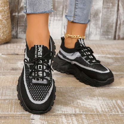 Siena Sneakers | Lichtgewicht Dames Sneakers met Ademend Mesh en Verhoogde Zool
