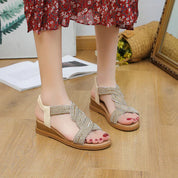 Moonwalk | Strass sandalen met sleehak