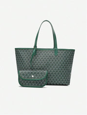 Dames Tote Bag PVC Groot Lichtgewicht Schoudertas - Roze / Grijs / Blauw - Maelen