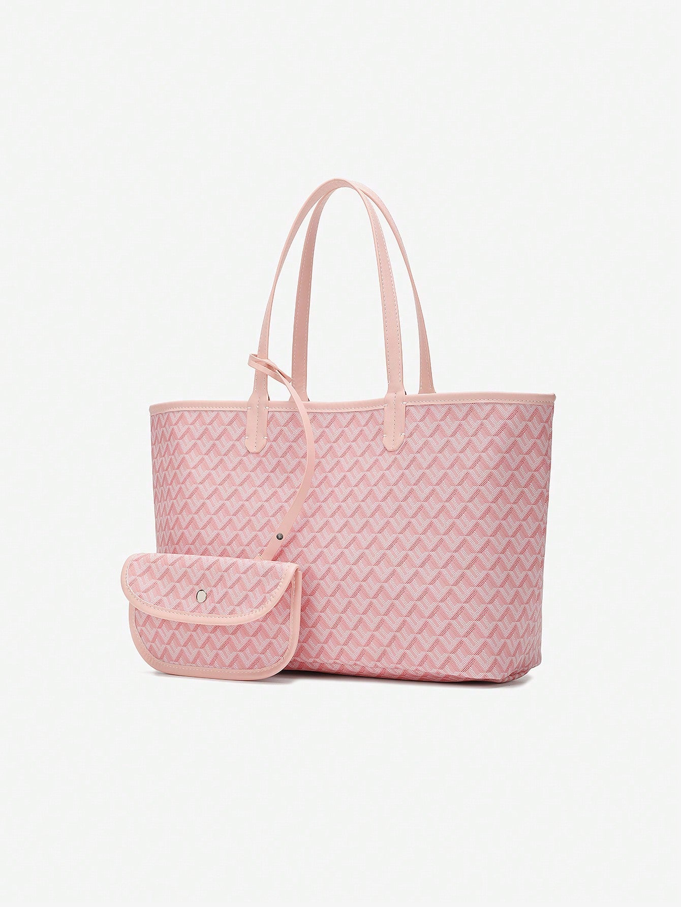 Dames Tote Bag PVC Groot Lichtgewicht Schoudertas - Roze / Grijs / Blauw - Maelen