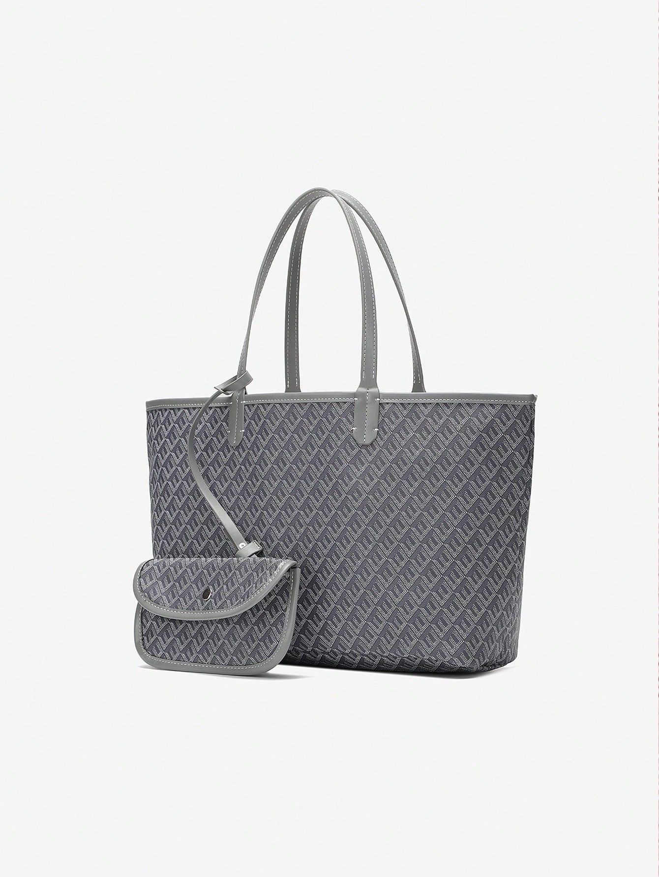 Dames Tote Bag PVC Groot Lichtgewicht Schoudertas - Roze / Grijs / Blauw - Maelen