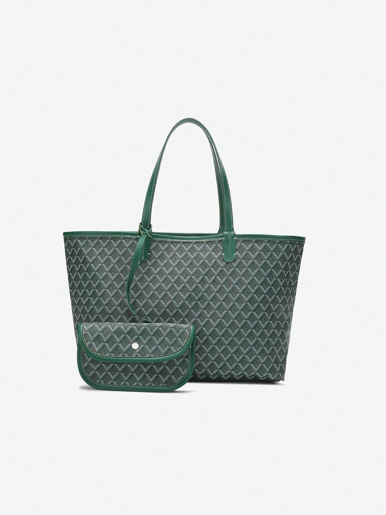 Dames Tote Bag PVC Groot Lichtgewicht Schoudertas - Roze / Grijs / Blauw - Maelen