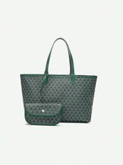 Dames Tote Bag PVC Groot Lichtgewicht Schoudertas - Roze / Grijs / Blauw - Maelen