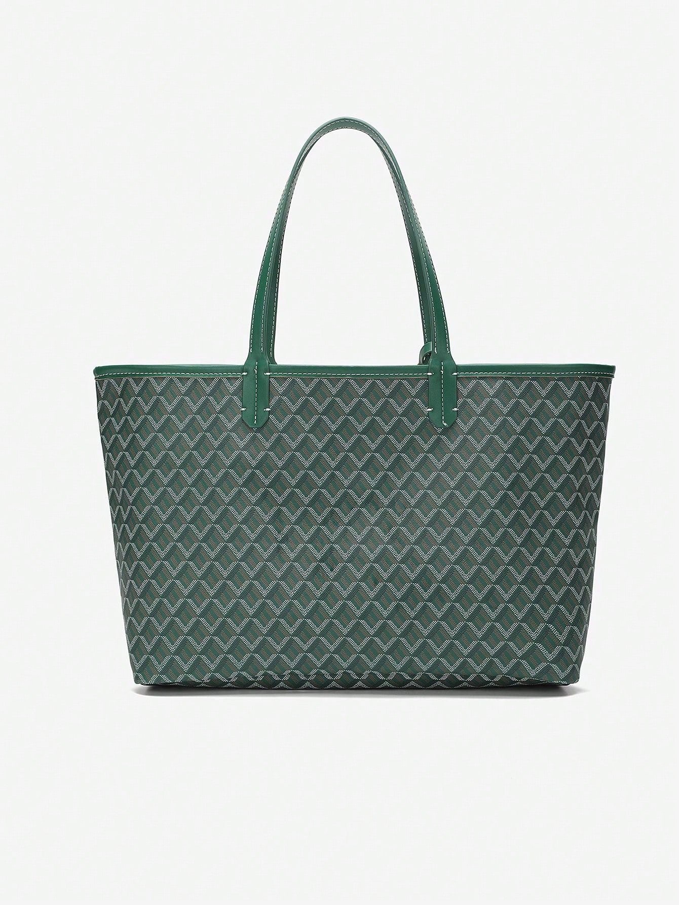 Dames Tote Bag PVC Groot Lichtgewicht Schoudertas - Roze / Grijs / Blauw - Maelen