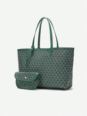 Dames Tote Bag PVC Groot Lichtgewicht Schoudertas - Roze / Grijs / Blauw - Maelen