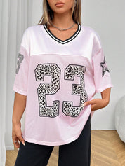 Oversized Jersey Shirt met Dierenprint – Sportief, Trendy & Klaar voor Streetstyle - Isabelle Moretti