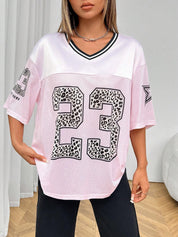 Oversized Jersey Shirt met Dierenprint – Sportief, Trendy & Klaar voor Streetstyle - Isabelle Moretti