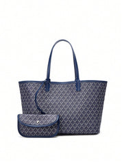 Dames Tote Bag PVC Groot Lichtgewicht Schoudertas - Roze / Grijs / Blauw - Maelen