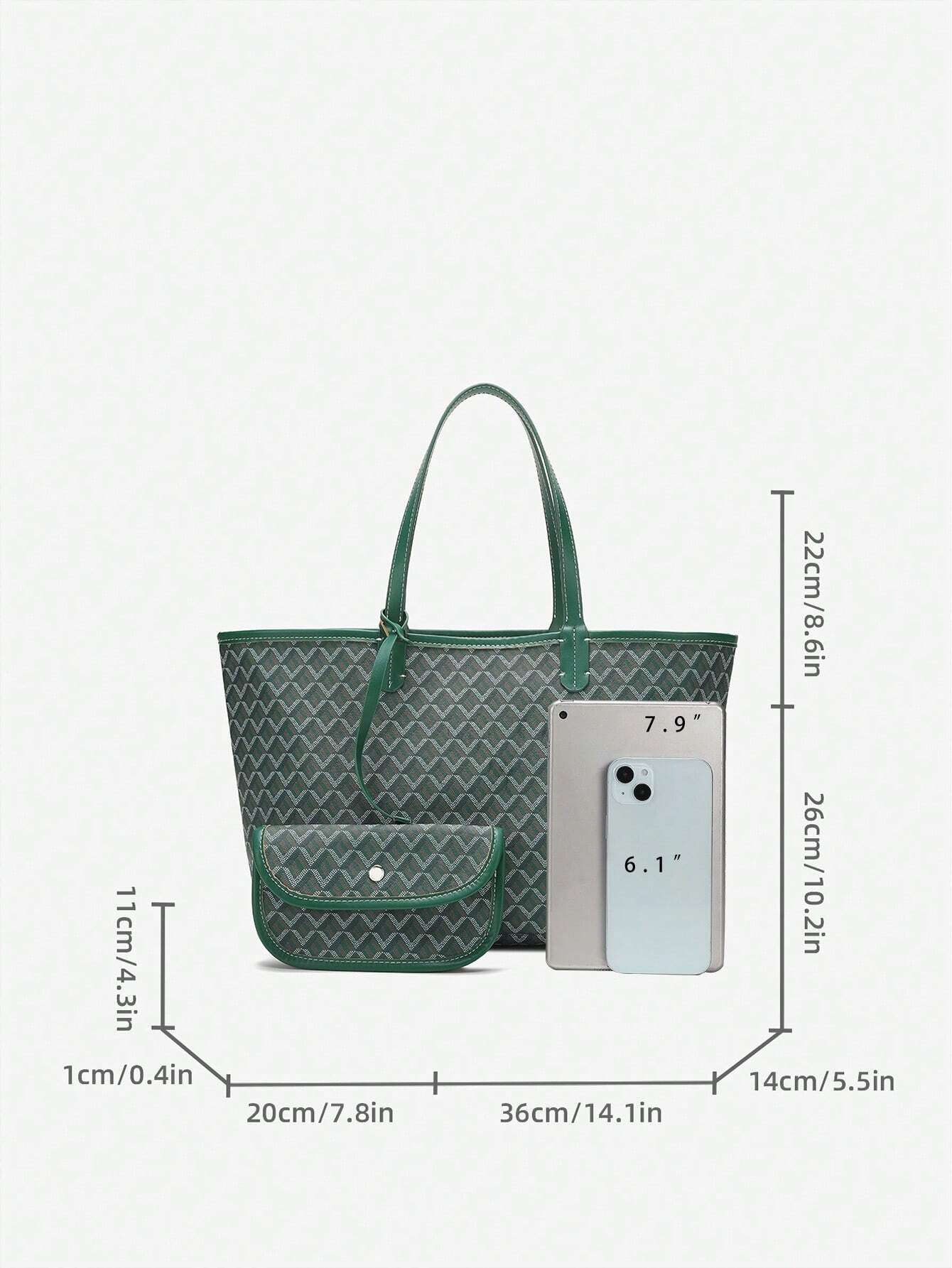 Dames Tote Bag PVC Groot Lichtgewicht Schoudertas - Roze / Grijs / Blauw - Maelen