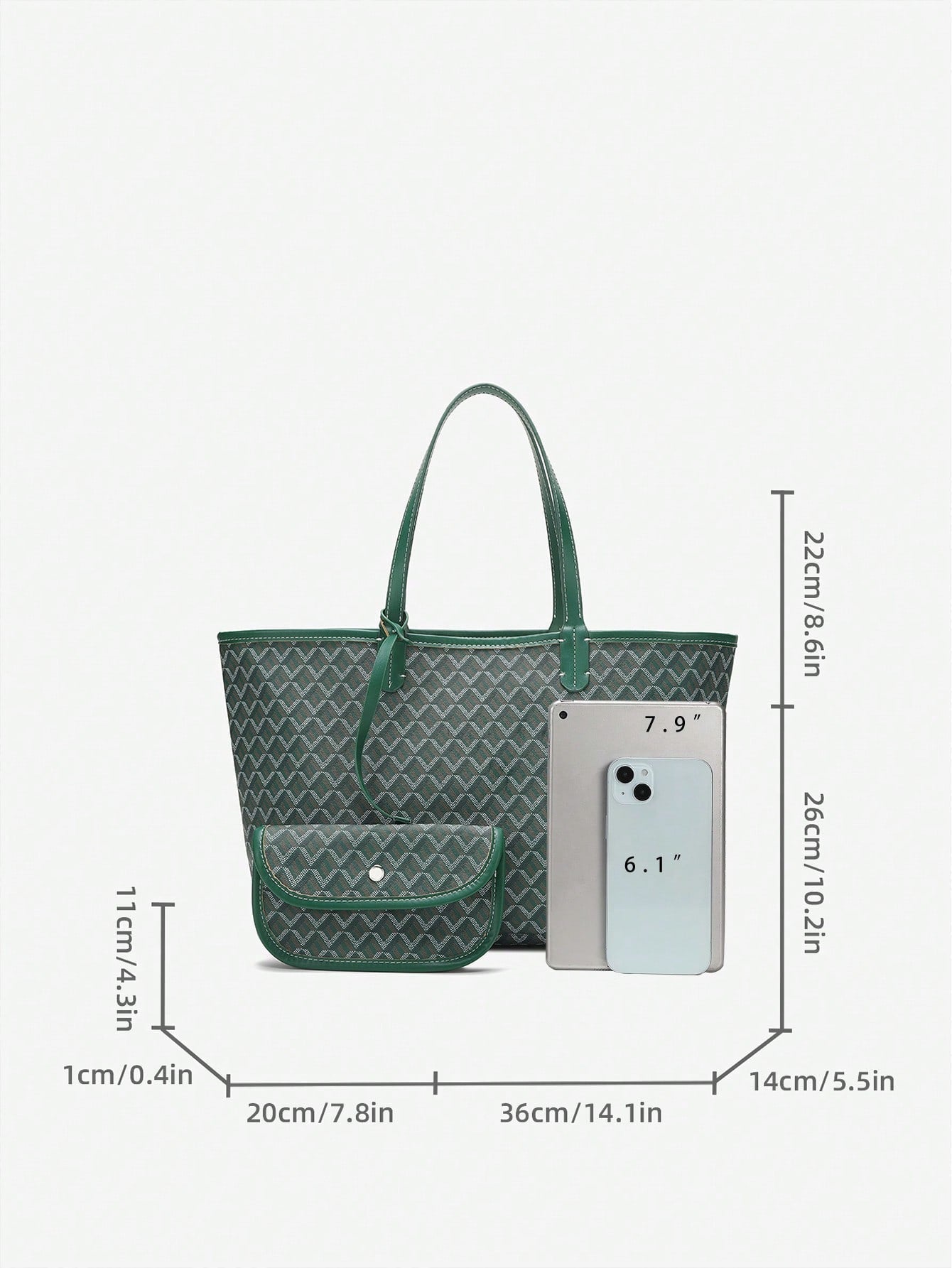 Dames Tote Bag PVC Groot Lichtgewicht Schoudertas - Roze / Grijs / Blauw - Maelen