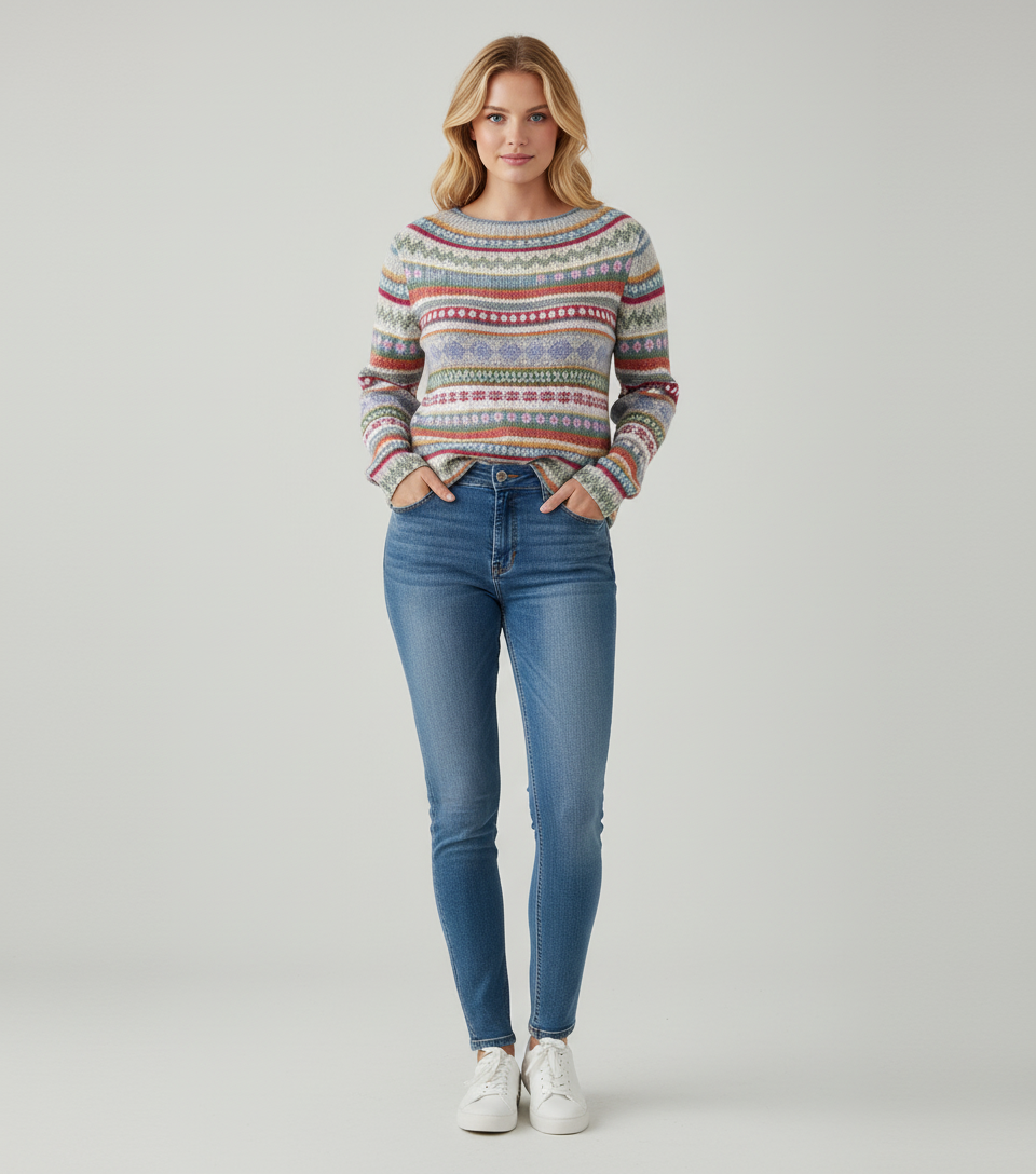 Kleurrijke Trui voor Dames – Vrolijk & Zacht | Gianna Valerio
