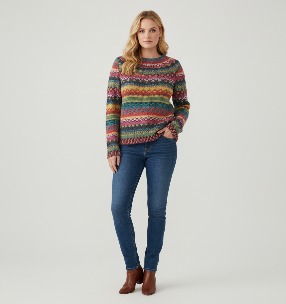 Kleurrijke Trui voor Dames – Vrolijk & Zacht | Gianna Valerio