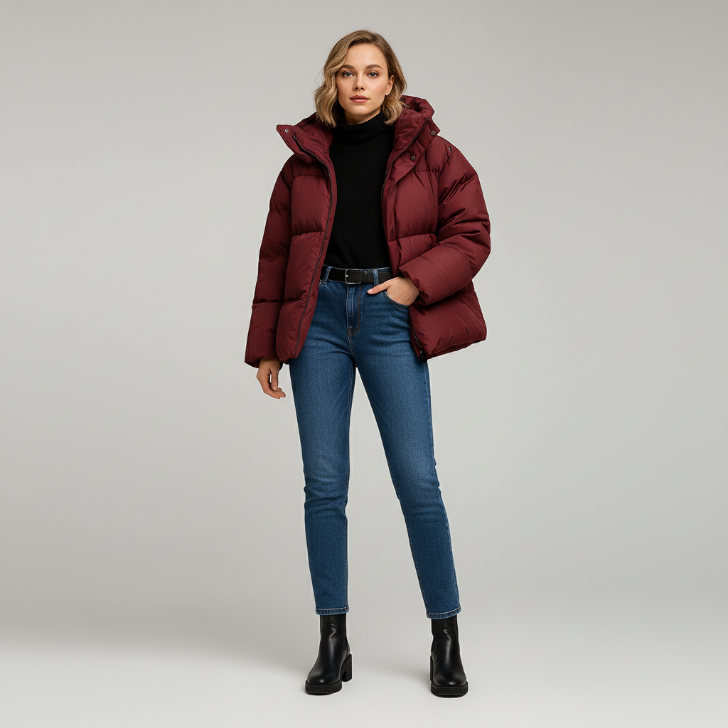 Lichtgewicht Gewatteerde Jas Dames met Capuchon – Waterafstotend & Stijlvol | Lucia Moretti