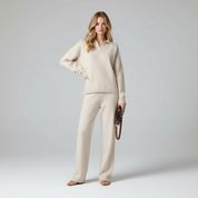 Dames Gebreide Two Piece Set met Polokraag | Chiara Valentini