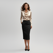 Elegante Satin Top voor Dames – Luxe Zijden Look, Stijlvolle Chic Blouse | Serena Lombardi