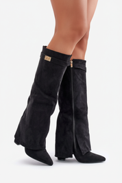 Suede Slouch Dames Laarzen – Trendy Hoge Laarzen | Isabella Ferraro