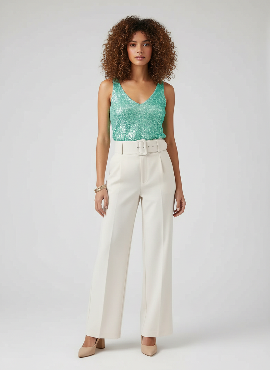 Feestelijke Pailletten Top voor Dames – Glanzende Party Top | Luna DeRossi