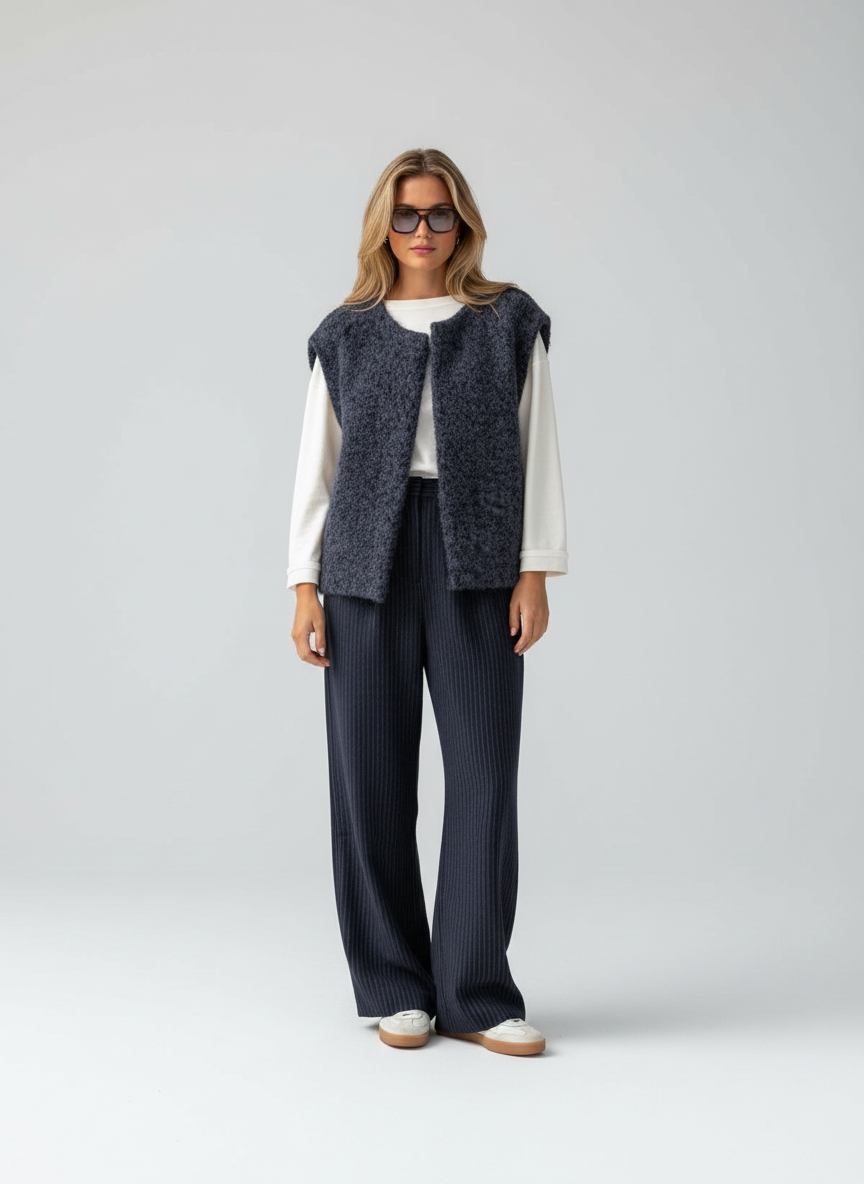 Dames Gebreid Vest Wolmix – Luxe, Warm & Oversized Pasvorm | Francesca Bianchi