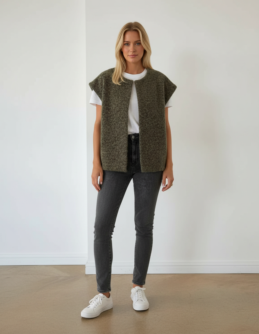Dames Gebreid Vest Wolmix – Luxe, Warm & Oversized Pasvorm | Francesca Bianchi