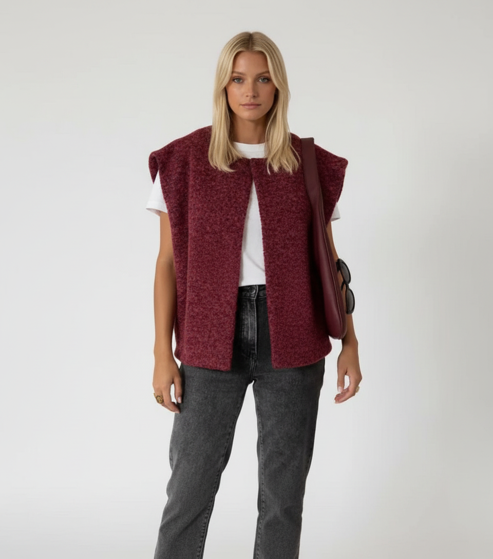 Dames Gebreid Vest Wolmix – Luxe, Warm & Oversized Pasvorm | Francesca Bianchi