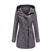 Dames Parka Jas Lichtgewicht Winddicht Ceintuur Capuchon - Zwart / Groen / Bruin - Maelen