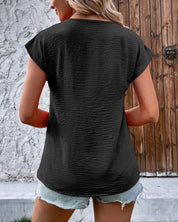 Hannah - T-shirt met korte mouwen en een V-hals