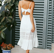 Boho™️ White Dress | Luchtige Zomerjurk met Elegante Pasvorm en Boho-Stijl