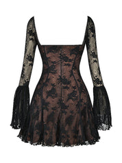 Andi Jurk | Kanten Avondjurk met Korsetdetails en Verfijnde Pasvorm