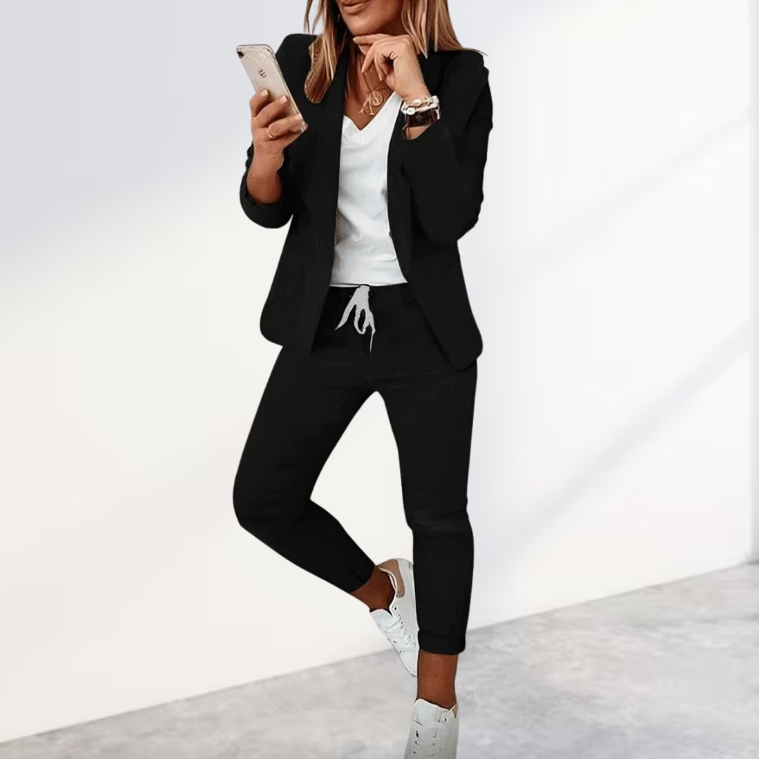 Camilla Blazer Set | Stijlvol Tweedelig Damespak met Blazer en Pantalon